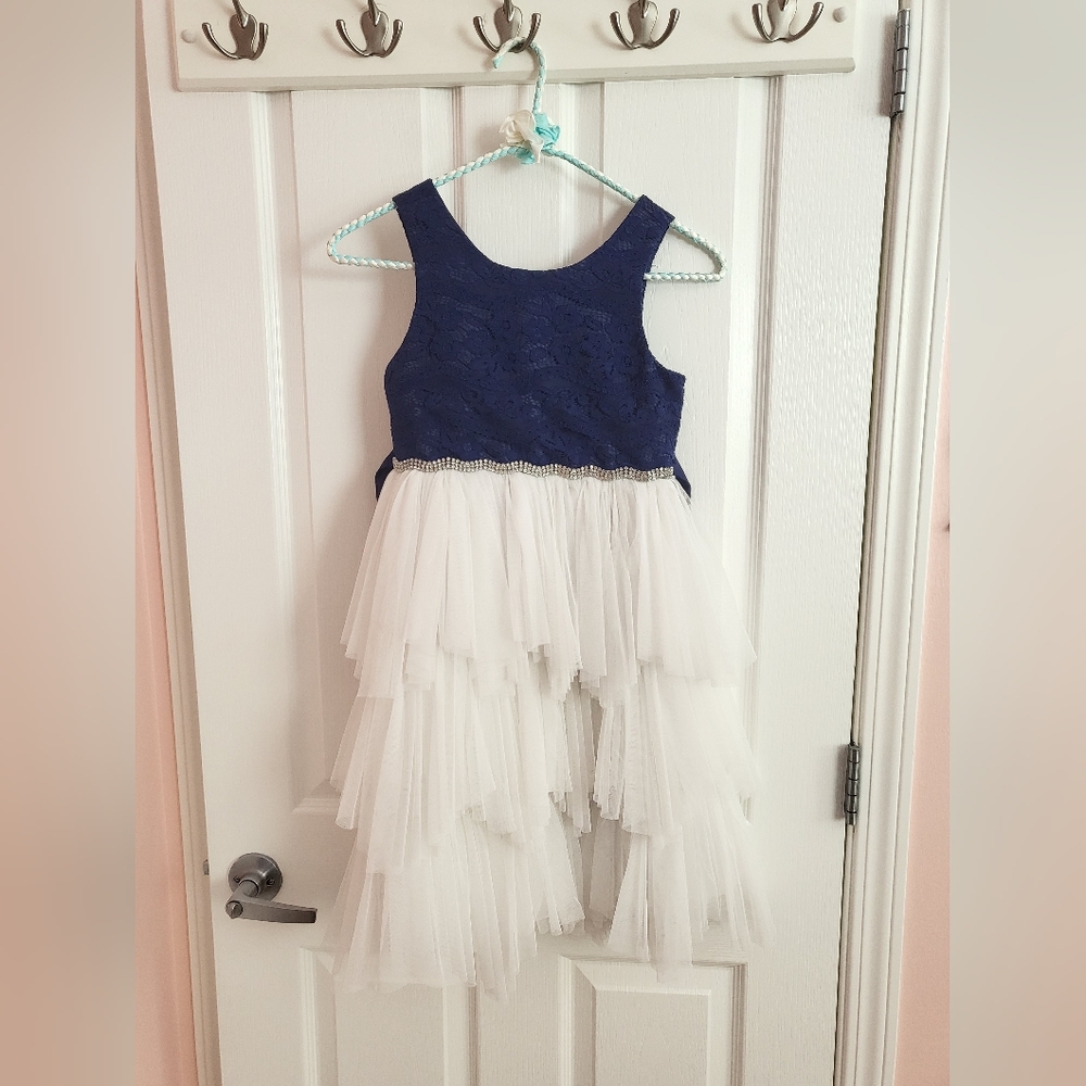 Couture Princess Navy Lace Tule Dress